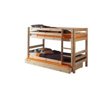Vipack Lit superposé Pino avec tiroir – Pin massif laqué naturel 210×140×105 cm (PICOSBRB10)