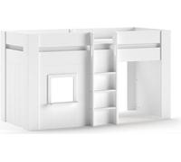 Vipack RENO lit de jeu mi-hauteur 90 x 200 cm surface de couchage, blanc