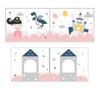 Vipack Rideau lit en hauteur Princesse