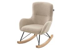 Vipack Chaise à bascule Rocky Mini Beige bouclé 68 cm