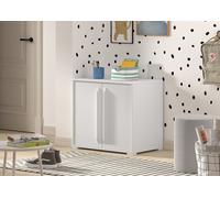 VIPACK - SAM commode 2 portes, finition blanc mélaminé
