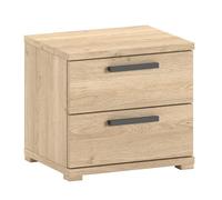VIPACK - SAM table de nuit avec 2 tiroirs, finition chêne mélaminé