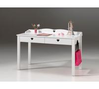 Vipack Bureau AMORI laqué blanc pour chambre enfant
