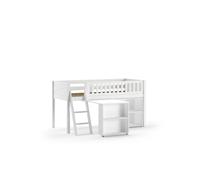VIPACK - SCOTT lit de jeu, LF 90 x 200 cm, avec bureau et étagère