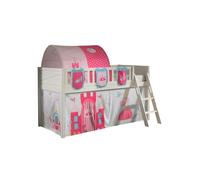 VIPACK Scott Lit mezzanine avec rideau - Blanc