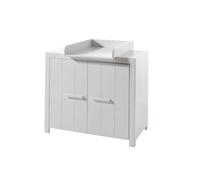 Vipack Commode Erik – 2 portes avec étagère à couches – blanche