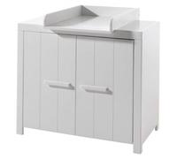 Vipack Commode Erik – 2 portes avec étagère à couches – blanche
