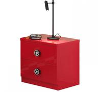Vipack Table de chevet enfant - Rouge