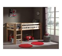 Vipack lit de jeu Pino, surface de couchage 90x200 cm avec set textile rideau et tunnel "Spring