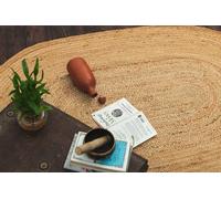 Vipanth Exports - Tapis ovale en jute tressé à la main pour salon et cuisine (160 x 230 cm)