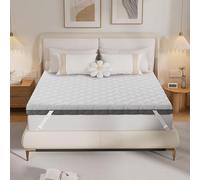 Vipbear Surmatelas 180x200 cm H2&H3, Épaisseur 8 cm, Surmatelas Double Face en Mousse Mémoire à Gel, avec Conception Antidérapante, Certifié Oeko-TEX, Tissu Doux pour La Peau