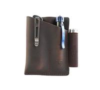 VIPERADE PJ12 EDC Gaine en Cuir Multi-Outils, étui à Outils, Gaine de Couteau, Gaine de Lampe de Poche pour for Leatherman, Gaine de Couteau Multi-Outils avec 2 Poches