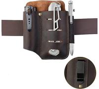 VIPERADE PJ15 EDC Fourreau en Cuir, étui de Lampe de Poche/Fourreau de Couteau de Poche/étui Tactique pour Stylo/pour Leatherman Multitool Gaine en Cuir avec Clip de Poche