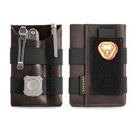 VIPERADE PL5 - Organiseur De Poche Multi-Outils EDC Ultra Fin Et LéGer en Cuir Durable Multifonction pour Porte-Lampe De Poche, Porte-Stylo, Gaine à Outils