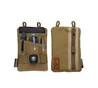 VIPERADE VE1 Organiseur de Sac à Outils EDC, Petit Sac EDC avec 5 Poches, Petit Sac à Outils Multi, Sac à Outils en Nylon EDC Pochette Fourreau pour Petite Lampe de Poche Couteau Stylo Cahier (Kaki)