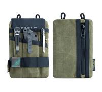 VIPERADE VE1-OW Petit Sac de Poche EDC en Toile cirée, Petit Sac à Outils EDC avec 5 Poches, Petit Organiseur de Poche Multi-Outils pour Lampe de Poche, Stylo, Ordinateur Portable - Vert