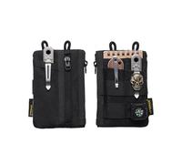 VIPERADE VE18N-M Pochette EDC, portefeuille de poche avec 3 emplacements EDC + 2 poches zippées, 1 grande poche pour ordinateur portable ou téléphone portable, organiseur de poche fin EDC pour homme