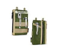 VIPERADE VE18N Organisateur d'outils de Sac EDC, Petit Sac à Outils Multifonctionnel avec 6 Poches, Sac de Rangement EDC pour Hommes, Organisateur de Sac Multi-Outils Mince - Vert + Kaki