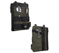 VIPERADE VE18N-OW Pochette EDC Compacte en Toile Cirée avec 6 Compartiments, Organisateur de Poche pour Hommes, Petite Pochette à Outils pour Couteau de Poche, Lampe Torche, Multitools