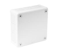 Viplast 3740 051-01 Boîtier de dérivation, boîtier de jonction en caoutchouc, à vis, pour pièce humide, blanc, 110 x 110 x 35 m