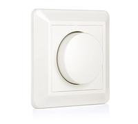 VIPMOON Interrupteur à intensité variable, variateur rotatif 5-200 W | 220V-240V Interrupteur LED pour lampe halogène/lampe à incandescence, blanc