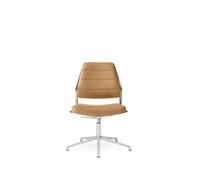 Vipp 454+ Chaise pivotante avec patins cuir poli/camel