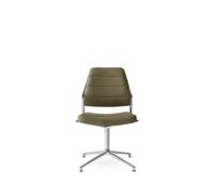Vipp 454 Chaise Pivotante Avec Patins Poli/Cuir Bosco