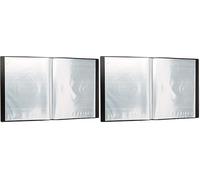 Viquel 546005-04 - Reliure - Protège document A3 - Porte vues A3-60 Vues - 30 pochettes - Noir (Lot de 2)