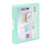 Viquel - Classeur souple A4 MAXI personnalisable - 4 anneaux - Dos 4cm - Pour documents A4 - Vert translucide