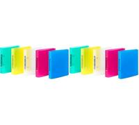 Viquel - Classeur souple en plastique spécial fiche bristol A5 PROPYGLASS - Perforation spécifique écartement 8cm - Fabrication Française - Couleurs Aléatoires (Lot de 2)