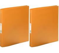 Viquel - Grand classeur souple 24x32 en plastique Essentiel recycle - Etiquette sur le dos - Fabriqué en France - Orange (Lot de 2)