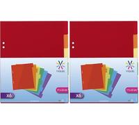 Viquel Intercalaires 6 positions en plastique format A5 - Multicolore (Lot de 2)