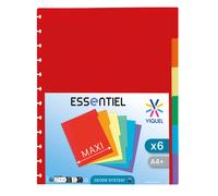 Viquel Intercalaires Géode 6 divisions A4 Maxi en polypro - Coloris assortis