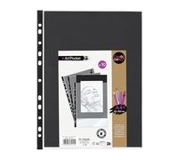 Viquel - Lot de 10 pochettes plastique A4 perforées ART'POCKET CREATIV'GALLERY - Pochettes avec feuille noire de présentation - Idéal pour photos ou dessins