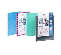 Viquel - Lot de 10 porte vue A4 GEODE personnalisables avec 25 pochettes repositionnables - 50 vues - Assortiment 4 couleurs
