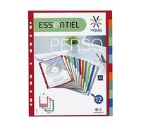 Viquel - Lot de 12 Intercalaires A4 maxi format - Personnalisables - Intercalaires en plastique - Pour classeur A4
