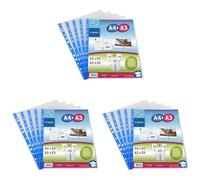 Viquel - Lot de 25 pochettes perforées A4 en plastique convertibles en pochettes A3 - Ouverture en coin - Pochettes transparentes - Bord renforcé - Qualité supérieure 010325-09