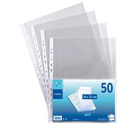 Viquel Pochettes perforées A4 polypropylène lisse 5/100e – sachet de 50