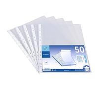 Viquel Lot de 50 Pochettes perforées en polypropylène A4