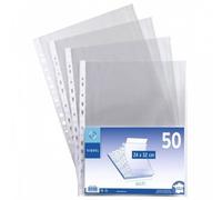Pochettes perforées VIQUEL A4 polypropylène lisse 5/100e- sachet de 50
