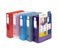 Viquel - Lot de 6 boites de classement en plastique personnalisable - Lot 6 boites à archive grande capacité - Boites de rangement assorties - Dos de 8 cm - Fabriqué en France