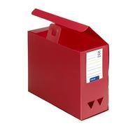 Viquel Maxi Doc - Boîte De Classement Boite de rangement Boite archive en plastique polypropylène - Boite grande capacité - dos 120 mm - Rouge
