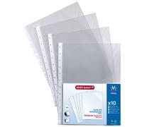 Viquel Pochettes Géode A4 polypropylène lisse 5/10 - Lot de 10 - Incolore