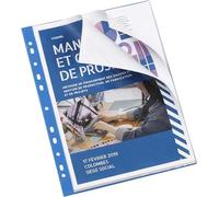 Viquel - Pochettes perforées reliées pour classeur A4 - Bleu (Lot de 6)