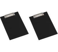 Viquel - Porte bloc A5 avec pince en métal pour tenir les documents - Noir (Lot de 2)