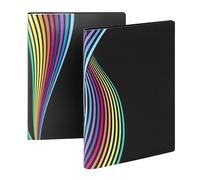 Viquel - Porte vues A4 160 vues RAINBOW CLASS - Porte documents 80 pochettes de qualité 40µ lisse - Fabriqué en France - Noir - Visuel aléatoire