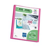 Viquel - Porte vues A4 200 vues ESSENTIEL - Porte documents personnalisable - Fabriqué en France - 100 Pochettes de qualité lisse - Rose