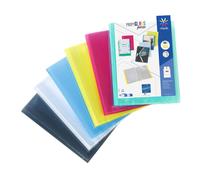 Viquel Porte vues personnalisable Propyglass A4 - Polypropylène lisse 5/10 - 20 pochettes - 40 vues - Assortis