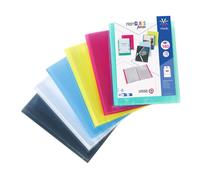 Viquel Porte vues personnalisable Propyglass A4 - Polypropylène lisse 5/10 - 70 pochettes - 140 vues - Assortis