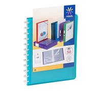 Viquel - Porte-Vues Reliure 50 Vues avec Pochettes Amovibles GEODE Format A4 Bleu